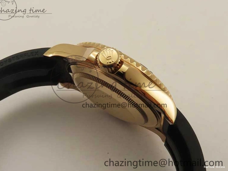 0405 Yacht-Master 126655 RG 3EF 1:1 Best Edition Black Ceramic Bezel on Black Rubber Strap VS Reliable 2488